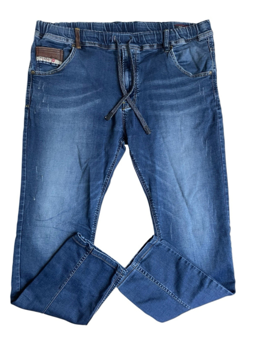 Diesel Krooley Jogger Sweat Pants Mens 38X30 Medium Wash Blue Denim Tapered